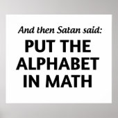 Satans Math Poster (Vorne)