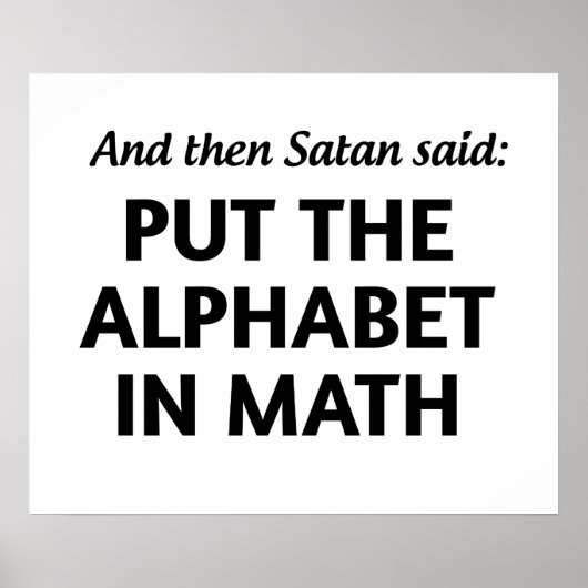Satans Math Poster (Vorne)