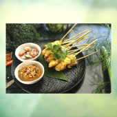 Satay Chicken Peanut Sauce Thai Food Thai Snack Fensteraufkleber (Blatt 3)