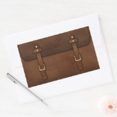 Satchel Pony Express Leder Rechteckiger Aufkleber (Umschlag)