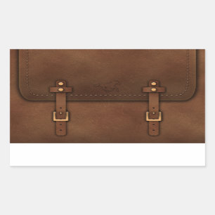 Satchel Pony Express Leder Rechteckiger Aufkleber