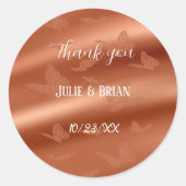 Sateen and Lace Butterflies Terra Cotta Sticker (Vorderseite)