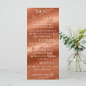 Sateen Lace Butterfly Wedding Flat Menu Menükarte (Stehend Vorderseite)