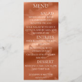 Sateen Lace Butterfly Wedding Flat Menu Menükarte (Vorderseite)