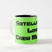 Satelitte des Liebe-Crew-Mitgliedes Zweifarbige Tasse (Vorderseite Links)