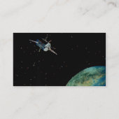Satelitte über Erde Visitenkarte (Rückseite)