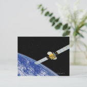 Satellit der Kommunikation Postkarte (Stehend Vorderseite)