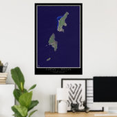 Satellit der Saipan-Tinianischen Nördlichen Marian Poster (Heimbüro)
