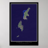 Satellit der Saipan-Tinianischen Nördlichen Marian Poster (Vorne)