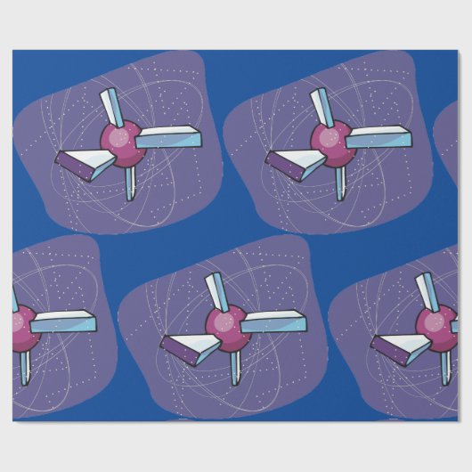 Satellit Geschenkpapier (Flach)