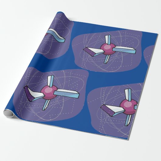 Satellit Geschenkpapier (Ungerollt)