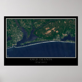 Satellit "Gulinseln National Seashore Florida" Poster