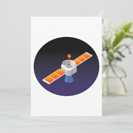 Satellit im Weltraum Einladung