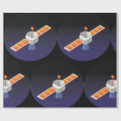 Satellit im Weltraum Geschenkpapier (Flach)