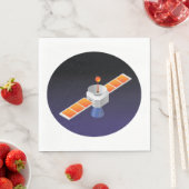 Satellit im Weltraum Serviette (Beispiel)
