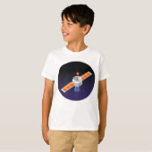 Satellit im Weltraum T-Shirt (Vorne ganz)