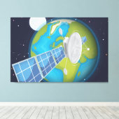 Satellit Leinwanddruck (Insitu (Holzboden))