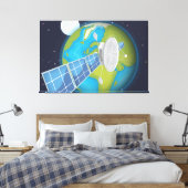 Satellit Leinwanddruck (Insitu (Schlafzimmer))