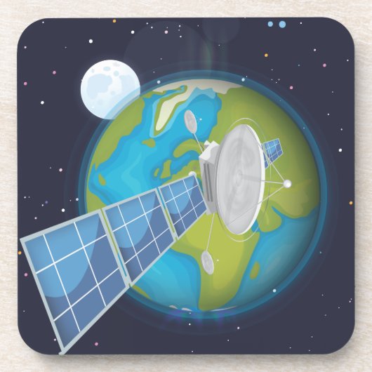 Satellit Untersetzer (Vorderseite)