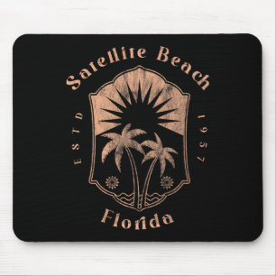 Satellite Beach Florida Retro Surfer Vintage Stran Mousepad