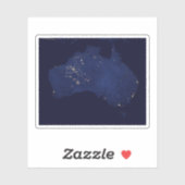 Satellite die Nachtlicht von Australien. Aufkleber (Blatt)