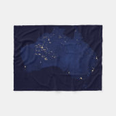 Satellite die Nachtlicht von Australien. Fleecedecke (Vorderseite (Horizontal))