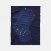 Satellite die Nachtlicht von Australien. Fleecedecke (Vorderseite)