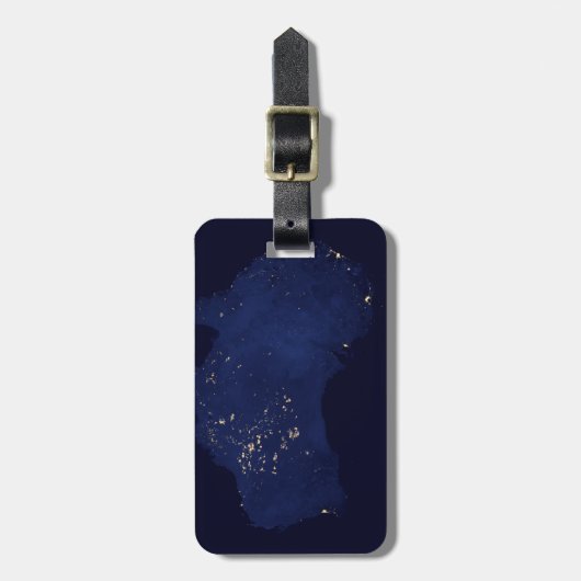 Satellite die Nachtlicht von Australien. Gepäckanhänger (Vorderseite vertikal)