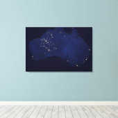 Satellite die Nachtlicht von Australien. Leinwanddruck (Insitu (Holzboden))