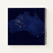 Satellite die Nachtlicht von Australien. Notizblock (Rückseite)