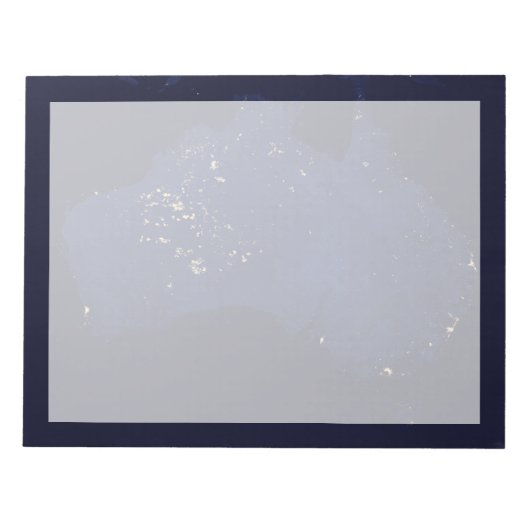 Satellite die Nachtlicht von Australien. Notizblock (Vorderseite)