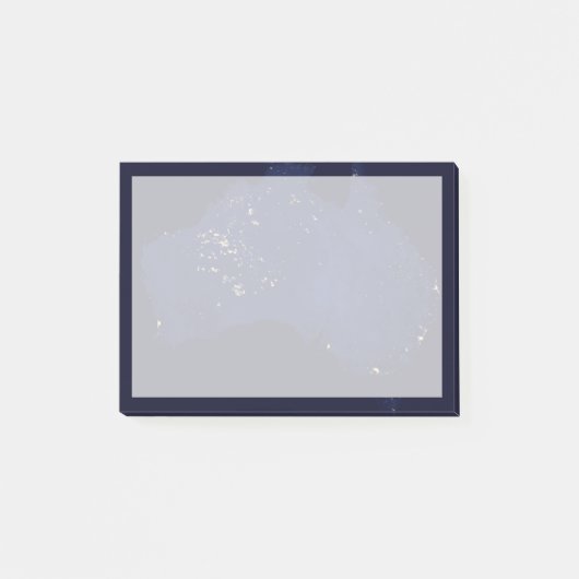 Satellite die Nachtlicht von Australien. Post-it Klebezettel (Vorderseite)
