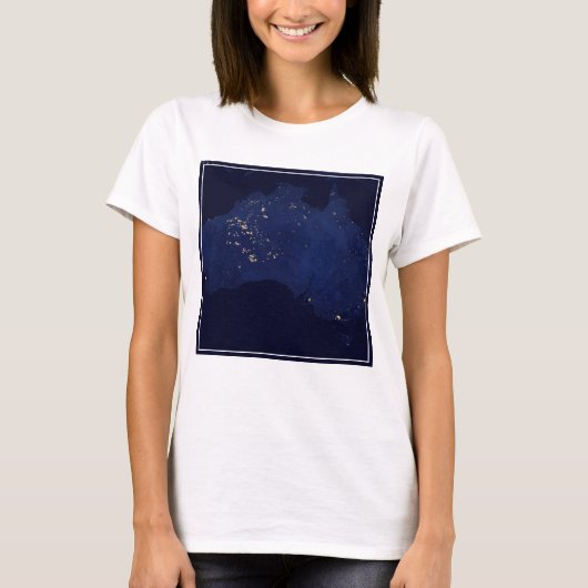 Satellite die Nachtlicht von Australien. T-Shirt (Vorderseite)