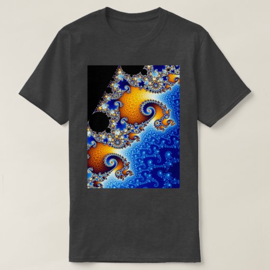 Satellite Double Spiral Mandelbrot Set T-Shirt (Design vorne)