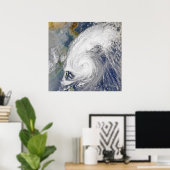 Satellite image of a typhoon poster (Heimbüro)