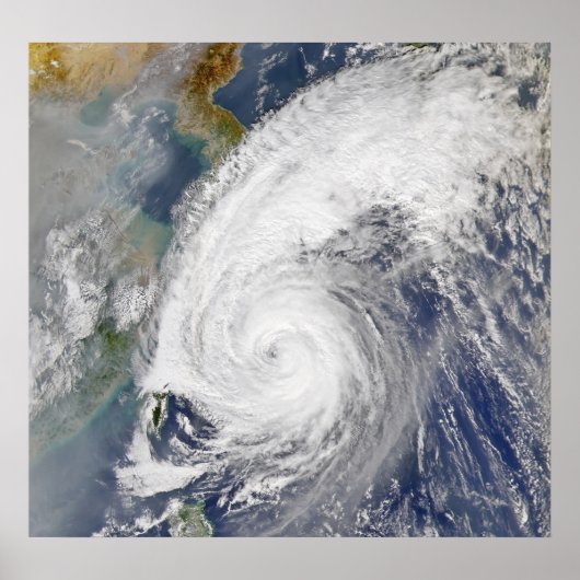 Satellite image of a typhoon poster (Vorne)