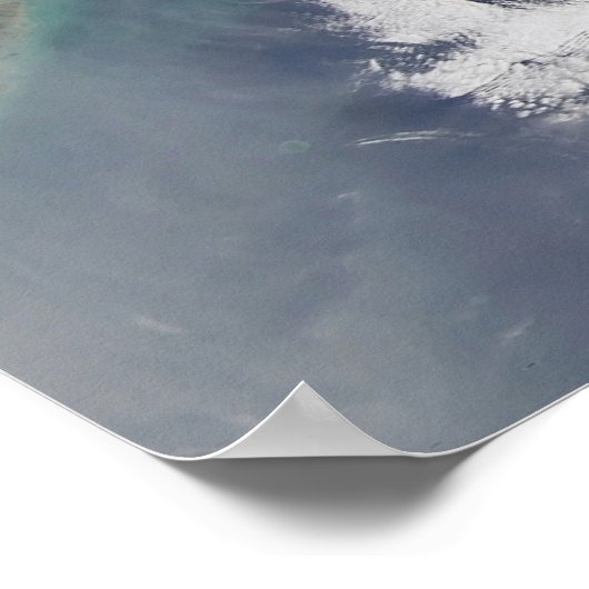 Satellite image of a typhoon poster (Ecke)