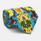 Satellite Radar Glitch Wiederholung Muster Neck Ti Krawatte (Gerollt)