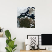 Satellite view of Northwest Canada Poster (Heimbüro)