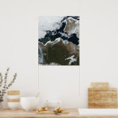 Satellite view of Northwest Canada Poster (Küche)