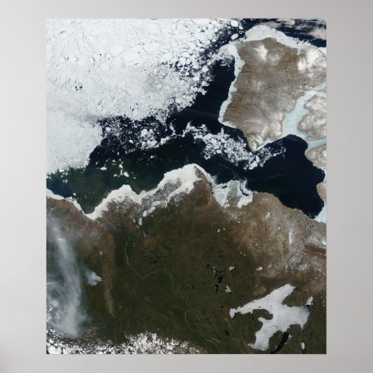Satellite view of Northwest Canada Poster (Vorne)