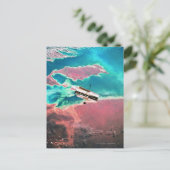 Satelliten-Erdumlaufbahn 8 Postkarte (Stehend Vorderseite)