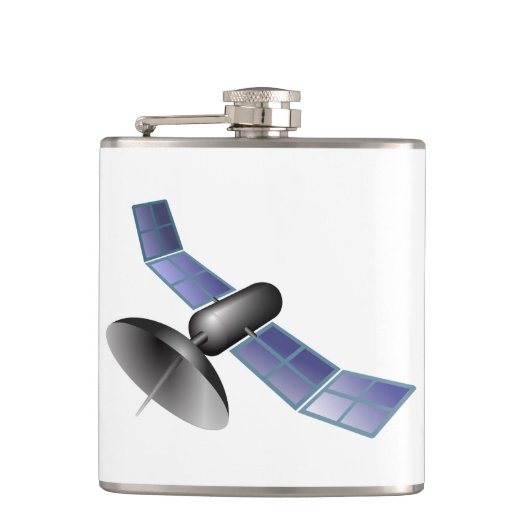 Satelliten-Kolben Flachmann (Vorderseite)