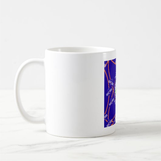 Satelliten um die Erde Kaffeetasse (Links)
