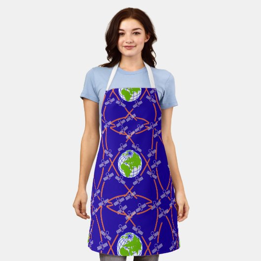 Satelliten um die Erde Schürze (Getragen)