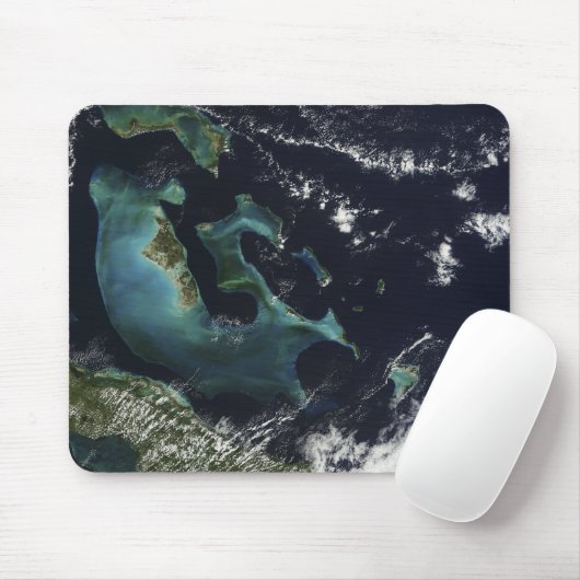 Satellitenansicht der Bahamainseln Mousepad (Mit Mouse)