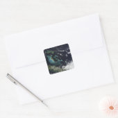 Satellitenansicht der Bahamainseln Quadratischer Aufkleber (Umschlag)