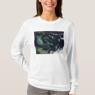 Satellitenansicht der Bahamainseln T-Shirt