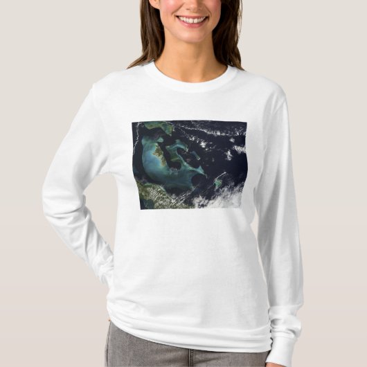 Satellitenansicht der Bahamainseln T-Shirt (Vorderseite)