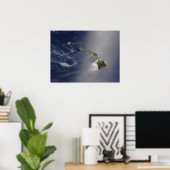 Satellitenansicht der Hawaiianischen Inseln Poster (Heimbüro)